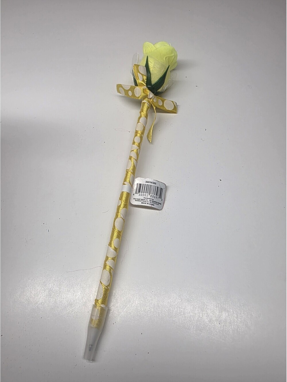 Yellow Rose Flower Ballpoint Pen With Bow For Desk Or Decoration Stress Anxiety